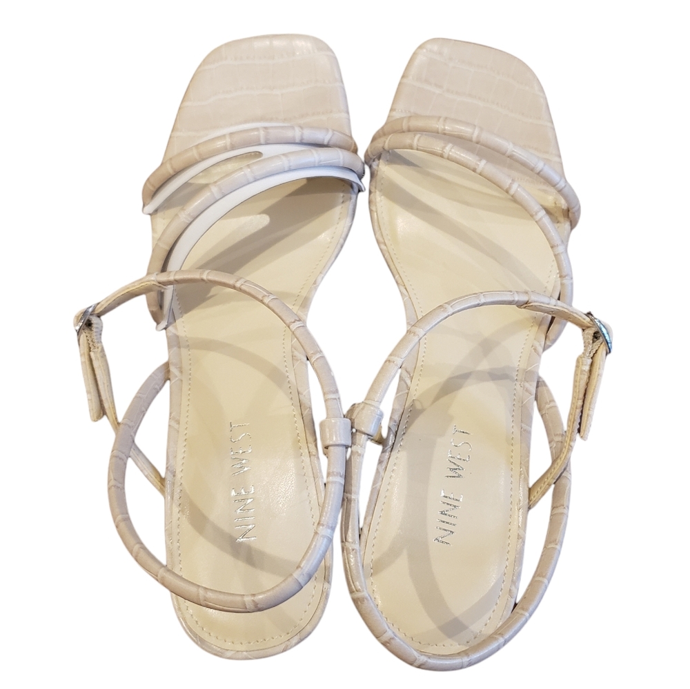 NineWest Womens Block Heel Strappy Sandals - Size 8.5